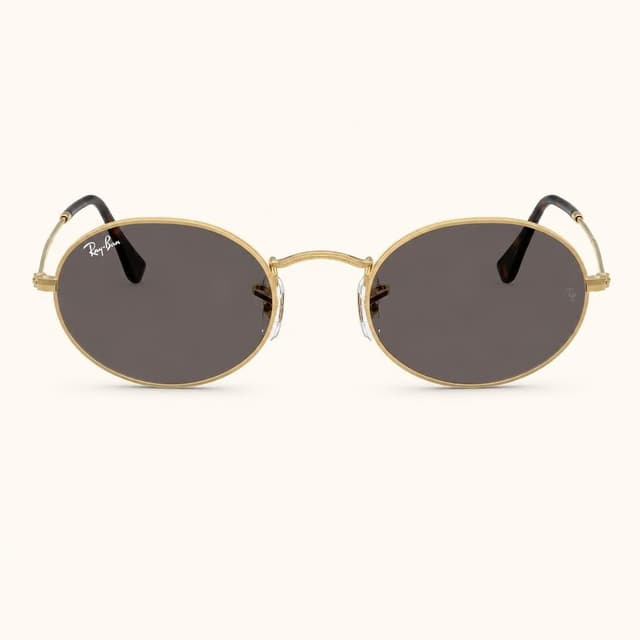 Gold oval sunglasses