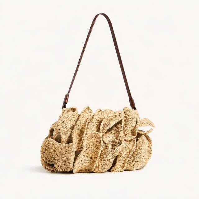 Raffia shoulder bag